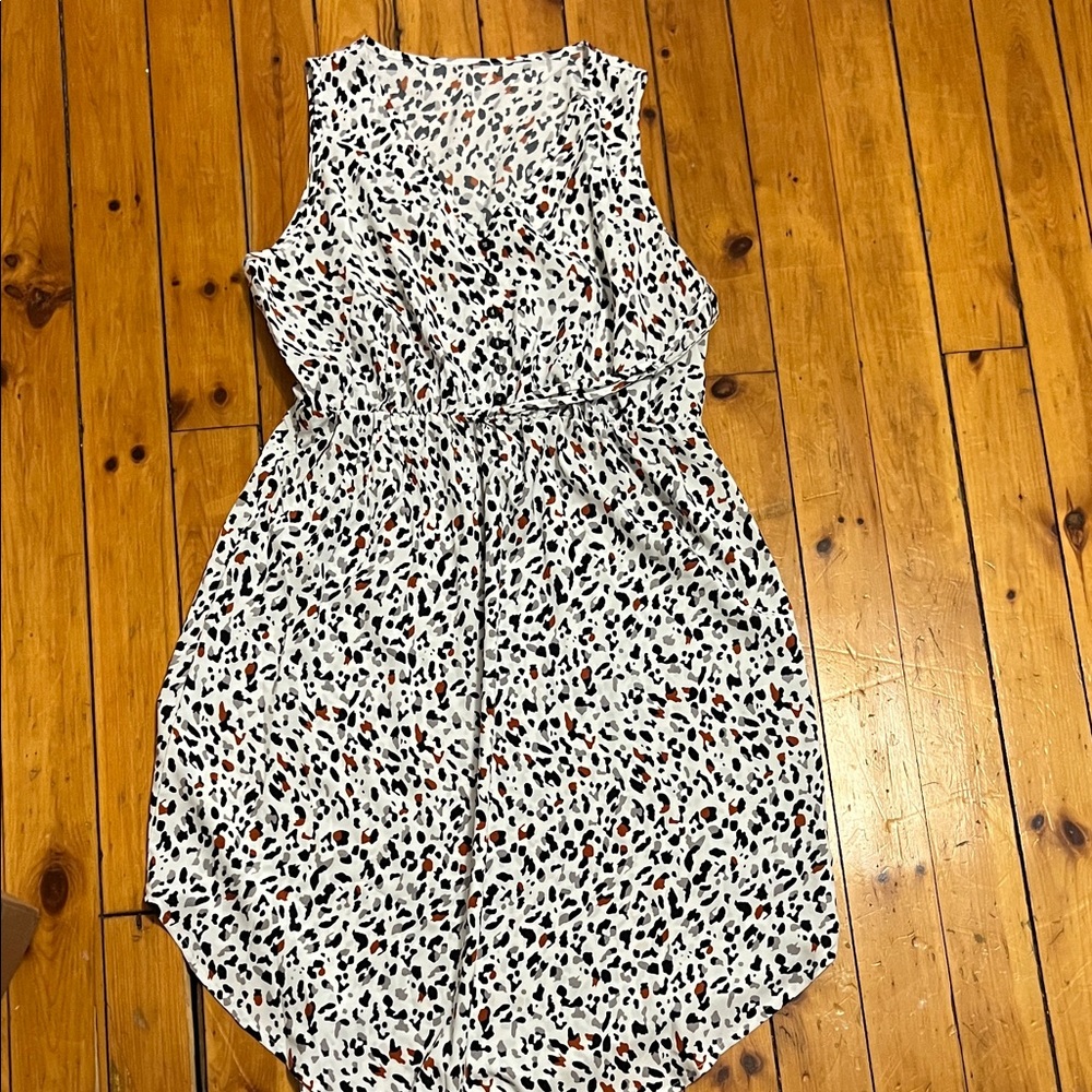 Chic Leopard Print Sleeveless Dress